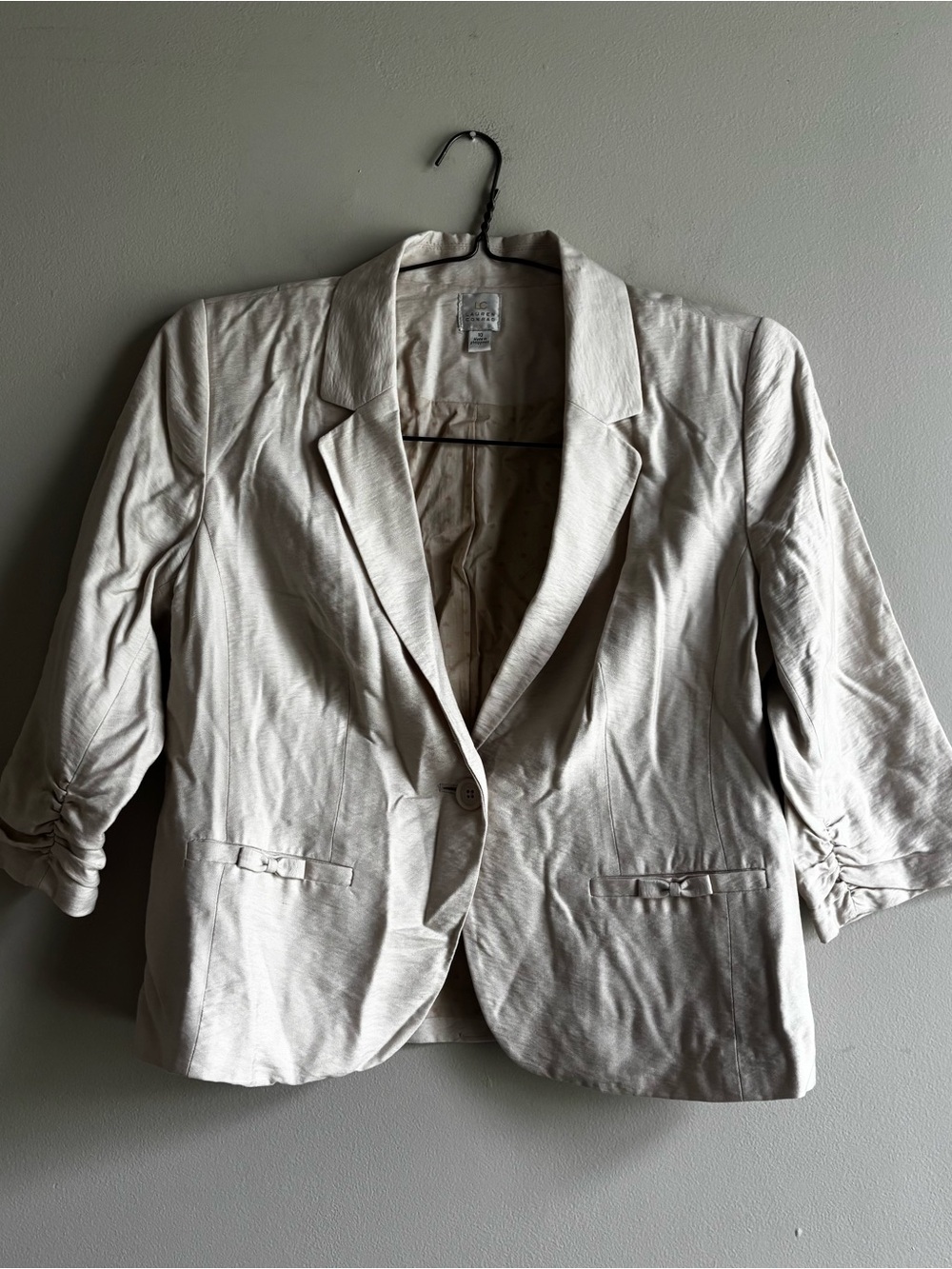 Y2K LC Lauren Conrad Cream Single-Button Blazer